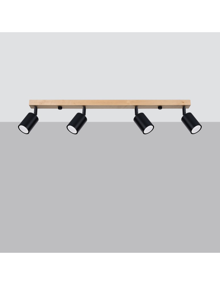 Sollux Plafon VERDO 4 czarny SL.1294