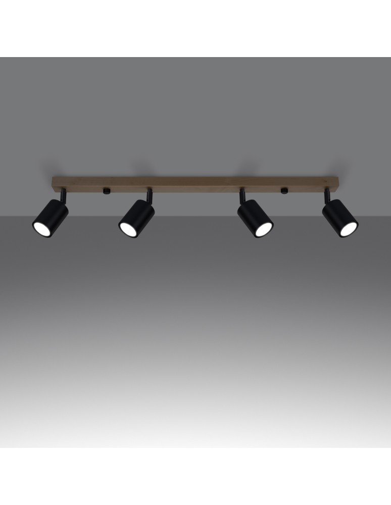 Sollux Plafon VERDO 4 czarny SL.1294