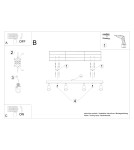 Lampy sufitowe regulowane - spoty - Sollux Plafon VERDO 4 czarny SL.1294 - product 6