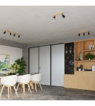 Lampy sufitowe regulowane - spoty - Sollux Plafon VERDO 4 czarny SL.1294 - product 9