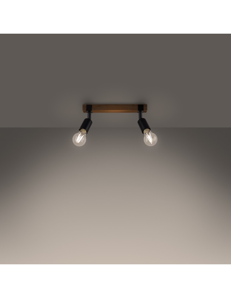 Sollux Plafon ZUCA 2 czarny SL.1296 Sollux Plafon ZUCA 2 czarny SL.1296