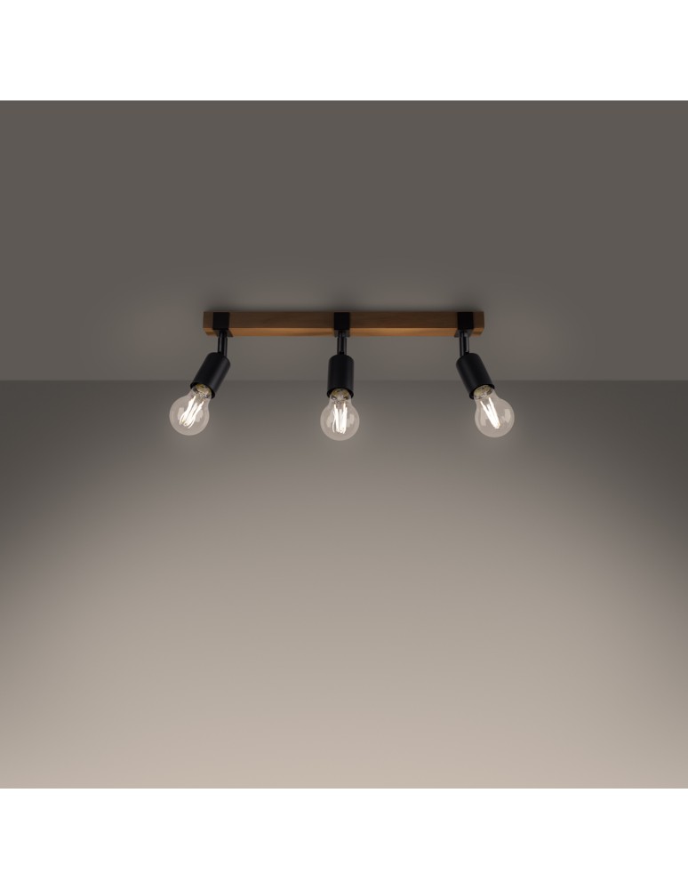 Sollux Plafon ZUCA 3 czarny SL.1297 Sollux Plafon ZUCA 3 czarny SL.1297