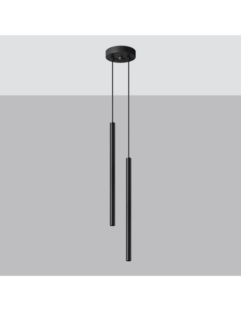 Sollux Lampa wisząca PASTELO 2 czarna SL.1304 Sollux Lampa wisząca PASTELO 2 czarna SL.1304