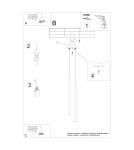 Sollux Lampa wisząca PASTELO 2 czarna SL.1304 Sollux Lampa wisząca PASTELO 2 czarna SL.1304