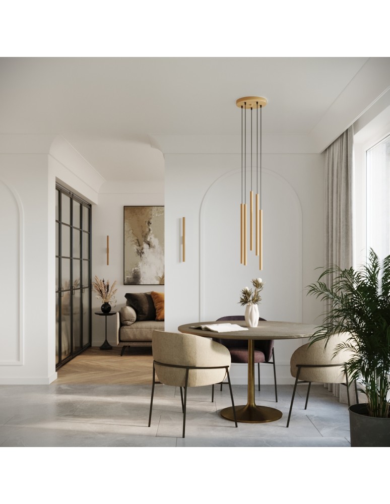 Sollux Lampa wisząca PASTELO 2 złota SL.1305 Sollux Lampa wisząca PASTELO 2 złota SL.1305