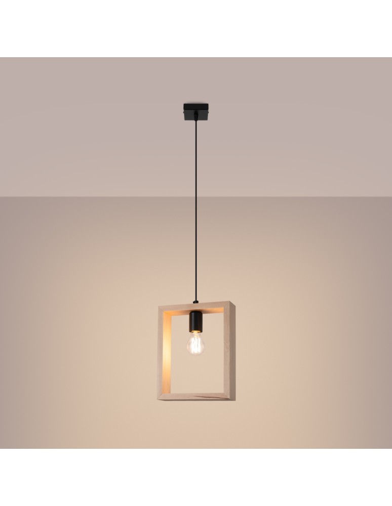 Sollux Lampa wisząca ARIES naturalne drewno SL.1310 Sollux Lampa wisząca ARIES naturalne drewno SL.1310