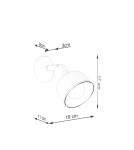 Kinkiety - Sollux Kinkiet ELBA biały SL.1313 - product 10