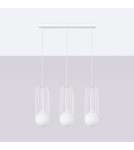 Lampy wiszące na listwie - Sollux Lampa wisząca BRINA 3L biała SL.1333 - product 2