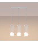 Lampy wiszące na listwie - Sollux Lampa wisząca BRINA 3L biała SL.1333 - product 3