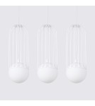 Lampy wiszące na listwie - Sollux Lampa wisząca BRINA 3L biała SL.1333 - product 4