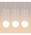 Lampy wiszące na listwie - Sollux Lampa wisząca BRINA 3L biała SL.1333 - product 5