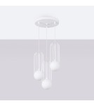 Sollux Lampa wisząca BRINA 3P biała SL.1335 Sollux Lampa wisząca BRINA 3P biała SL.1335