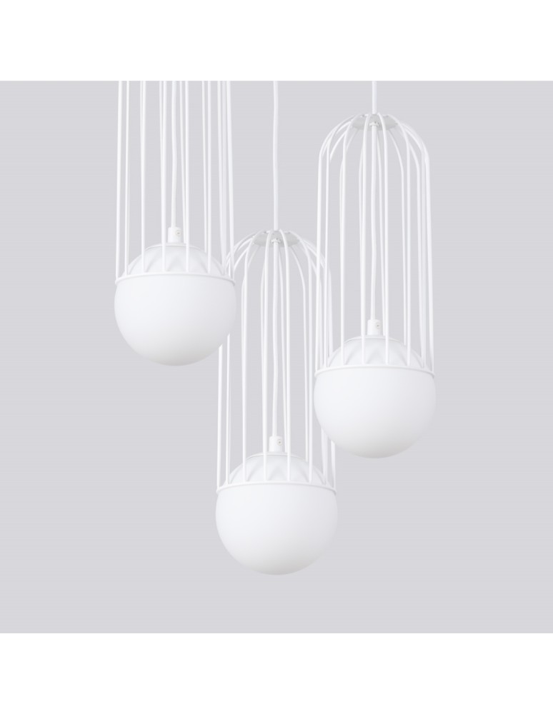 Sollux Lampa wisząca BRINA 3P biała SL.1335 Sollux Lampa wisząca BRINA 3P biała SL.1335