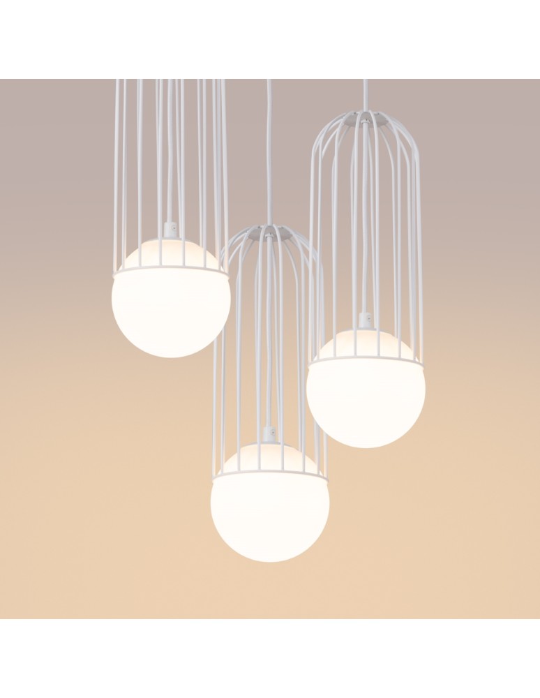 Sollux Lampa wisząca BRINA 3P biała SL.1335 Sollux Lampa wisząca BRINA 3P biała SL.1335
