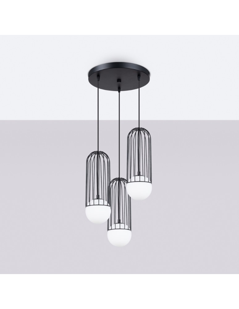 Sollux Lampa wisząca BRINA 3P czarna SL.1336