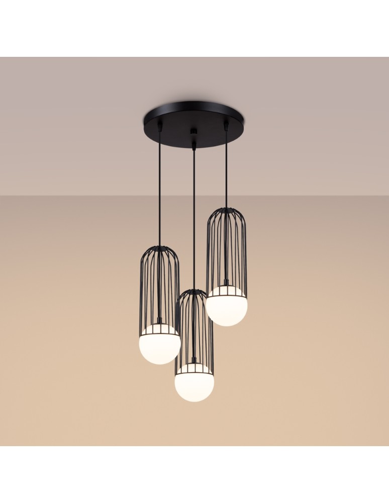 Sollux Lampa wisząca BRINA 3P czarna SL.1336