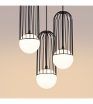 Lampy wiszące - Sollux Lampa wisząca BRINA 3P czarna SL.1336 - product 5