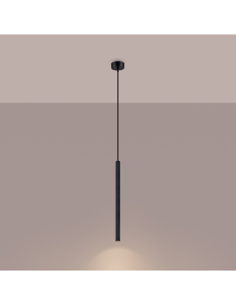 Sollux Lampa wisząca ARCHE 1 czarna SL.1338 Sollux Lampa wisząca ARCHE 1 czarna SL.1338