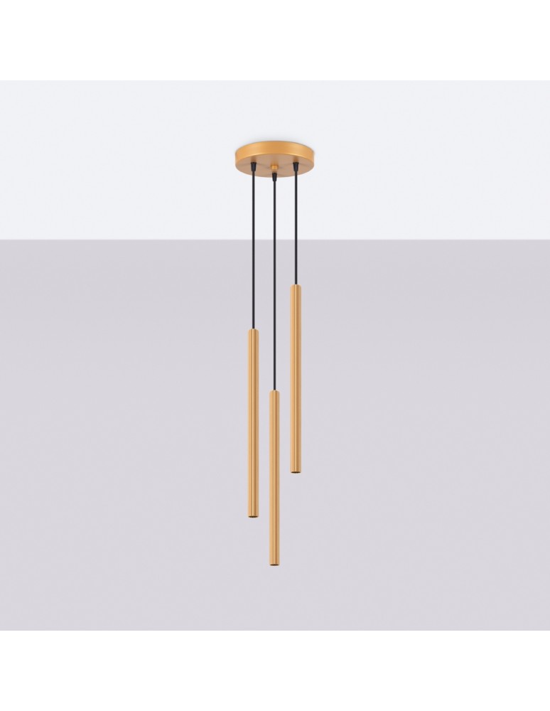 Sollux Lampa wisząca ARCHE 3P złota SL.1342 Sollux Lampa wisząca ARCHE 3P złota SL.1342