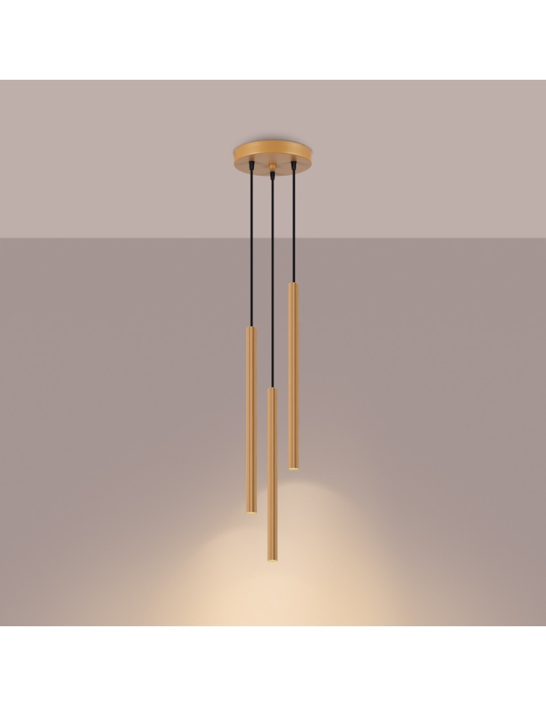 Sollux Lampa wisząca ARCHE 3P złota SL.1342 Sollux Lampa wisząca ARCHE 3P złota SL.1342