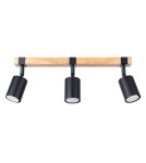 Lampy sufitowe regulowane - spoty - Sollux Plafon FAGER 3 czarny SL.1345 - product 1