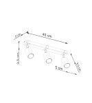 Lampy sufitowe regulowane - spoty - Sollux Plafon FAGER 3 czarny SL.1345 - product 11
