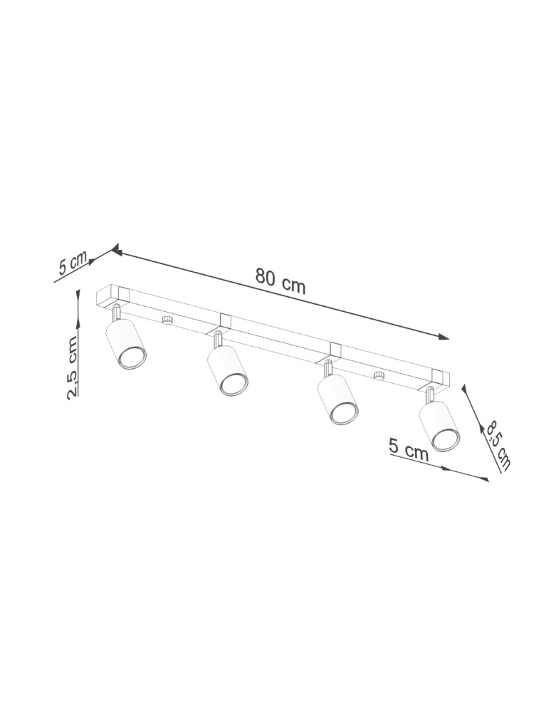 Sollux Plafon FAGER 4L czarny SL.1346 Sollux Plafon FAGER 4L czarny SL.1346