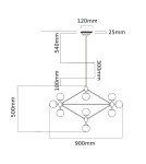 Lampy wiszące - Orlicki Design Bao Gold 10xE27 - produkt 2