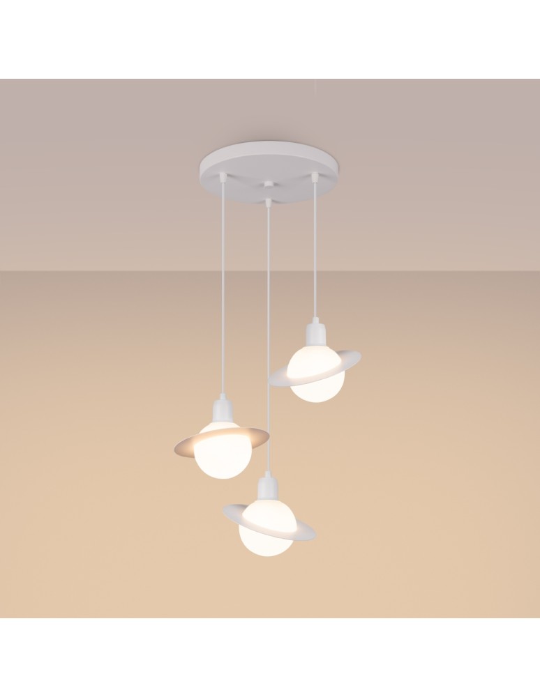 Sollux Lampa wisząca HYPERION 3P biały SL.1357 Sollux Lampa wisząca HYPERION 3P biały SL.1357