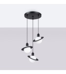 Sollux Lampa wisząca HYPERION 3P czarny SL.1359 Sollux Lampa wisząca HYPERION 3P czarny SL.1359