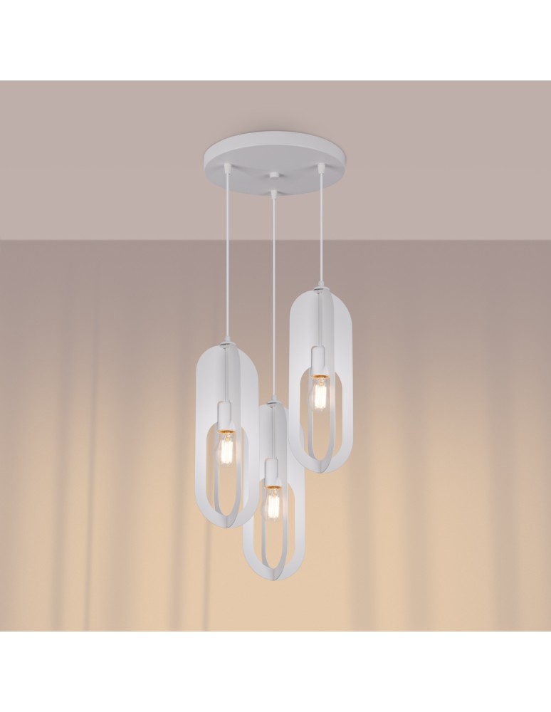 Sollux Lampa wisząca NICUS 3P biała SL.1361 Sollux Lampa wisząca NICUS 3P biała SL.1361