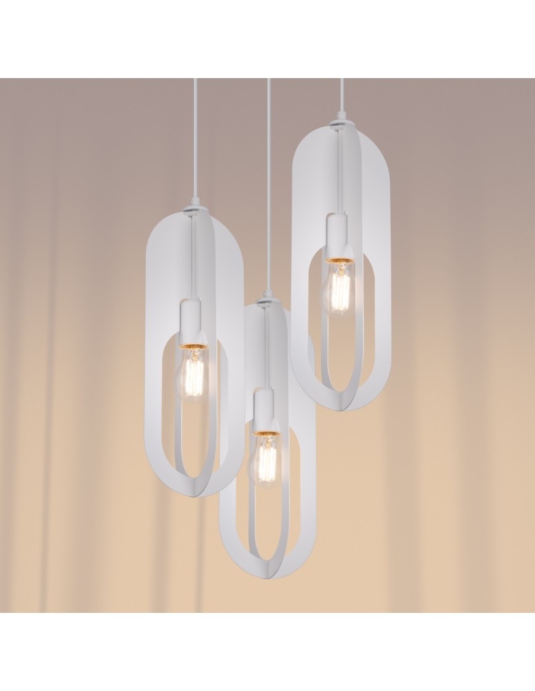 Sollux Lampa wisząca NICUS 3P biała SL.1361 Sollux Lampa wisząca NICUS 3P biała SL.1361