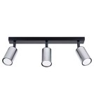 Lampy sufitowe regulowane - spoty - Sollux Plafon WINX 3 czarny/chrom SL.1368 - product 1
