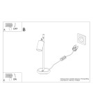 Sollux Lampa biurkowa WINX czarny/miedź SL.1381 Sollux Lampa biurkowa WINX czarny/miedź SL.1381