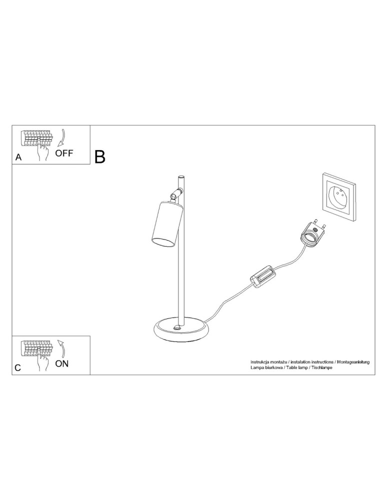 Sollux Lampa biurkowa WINX czarny/miedź SL.1381 Sollux Lampa biurkowa WINX czarny/miedź SL.1381