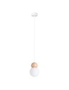 Sollux Lampa wisząca PEKKA 1 biała/naturalne drewno SL.1390 Sollux Lampa wisząca PEKKA 1 biała/naturalne drewno SL.1390