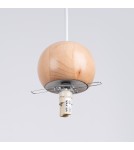 Sollux Lampa wisząca PEKKA 1 biała/naturalne drewno SL.1390 Sollux Lampa wisząca PEKKA 1 biała/naturalne drewno SL.1390