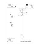 Sollux Lampa wisząca PEKKA 1 biała/naturalne drewno SL.1390 Sollux Lampa wisząca PEKKA 1 biała/naturalne drewno SL.1390