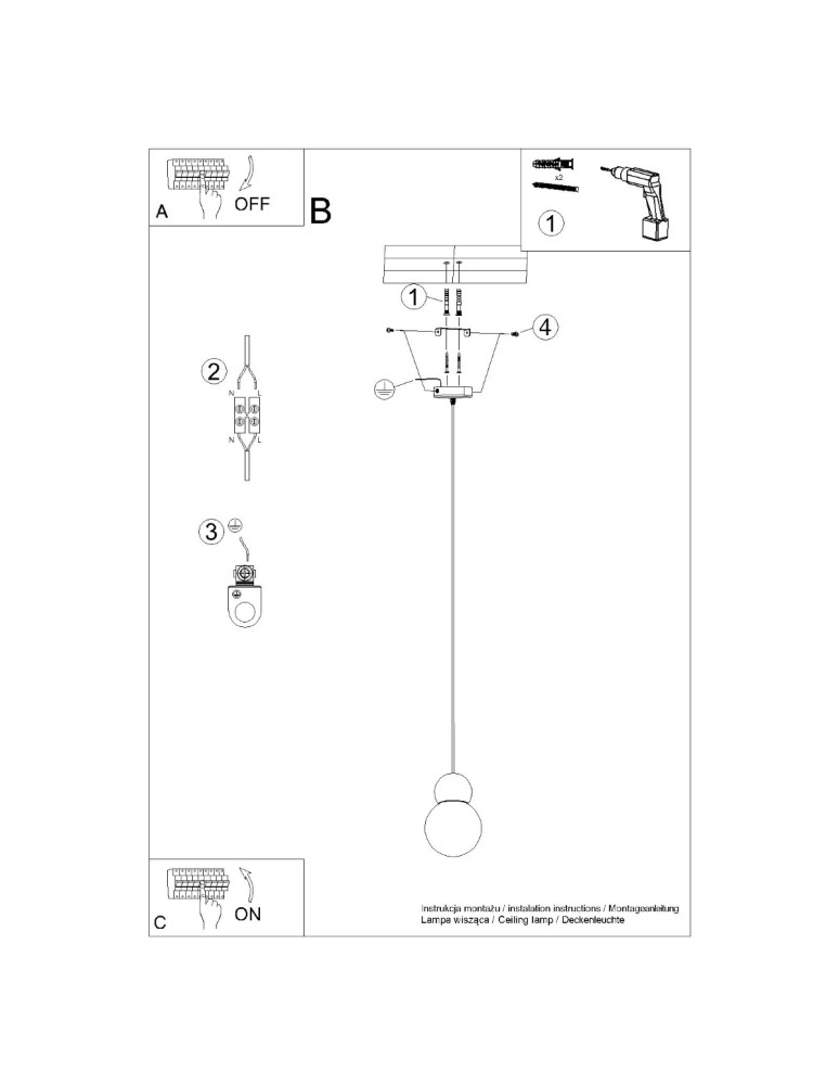 Sollux Lampa wisząca PEKKA 1 biała/naturalne drewno SL.1390 Sollux Lampa wisząca PEKKA 1 biała/naturalne drewno SL.1390