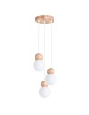 Sollux Lampa wisząca PEKKA 3P biała/naturalne drewno SL.1391 Sollux Lampa wisząca PEKKA 3P biała/naturalne drewno SL.1391