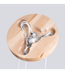 Sollux Lampa wisząca PEKKA 3P biała/naturalne drewno SL.1391 Sollux Lampa wisząca PEKKA 3P biała/naturalne drewno SL.1391