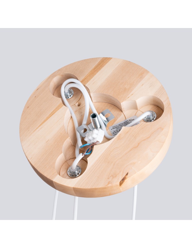 Sollux Lampa wisząca PEKKA 3P biała/naturalne drewno SL.1391 Sollux Lampa wisząca PEKKA 3P biała/naturalne drewno SL.1391