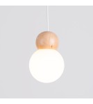 Sollux Lampa wisząca PEKKA 3P biała/naturalne drewno SL.1391 Sollux Lampa wisząca PEKKA 3P biała/naturalne drewno SL.1391