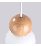 Sollux Lampa wisząca PEKKA 3P biała/naturalne drewno SL.1391 Sollux Lampa wisząca PEKKA 3P biała/naturalne drewno SL.1391