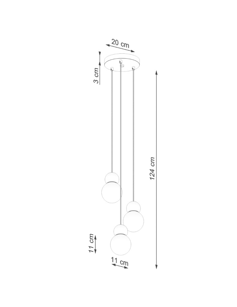 Sollux Lampa wisząca PEKKA 3P biała/naturalne drewno SL.1391 Sollux Lampa wisząca PEKKA 3P biała/naturalne drewno SL.1391