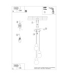 Sollux Lampa wisząca PEKKA 3P biała/naturalne drewno SL.1391 Sollux Lampa wisząca PEKKA 3P biała/naturalne drewno SL.1391