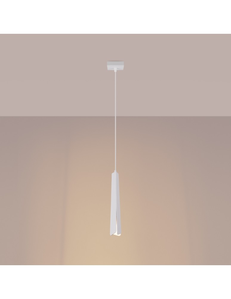 Sollux Lampa wisząca PRYSM 1 biała SL.1397 Sollux Lampa wisząca PRYSM 1 biała SL.1397