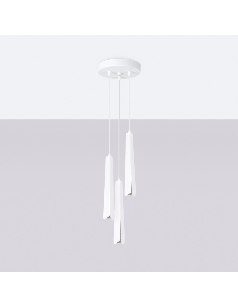 Sollux Lampa wisząca PRYSM 3P biała SL.1398 Sollux Lampa wisząca PRYSM 3P biała SL.1398