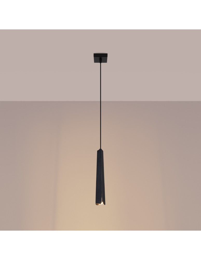 Sollux Lampa wisząca PRYSM 1 czarna SL.1400 Sollux Lampa wisząca PRYSM 1 czarna SL.1400