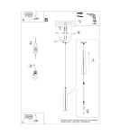 Sollux Lampa wisząca PRYSM 1 czarna SL.1400 Sollux Lampa wisząca PRYSM 1 czarna SL.1400